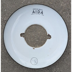 Vintage Enameled Reflector for Aida Kerosene Lantern Germany